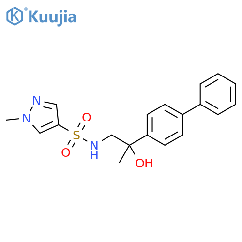 N-(2-{[1,1'-biphenyl]-4-yl}-2-hydroxypropyl)-1-methyl-1H-pyrazole-4-sulfonamide structure