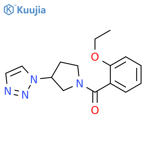 (2-ethoxyphenyl)-[3-(triazol-1-yl)pyrrolidin-1-yl]methanone structure