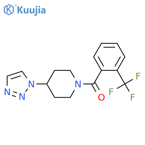 [4-(triazol-1-yl)piperidin-1-yl]-[2-(trifluoromethyl)phenyl]methanone structure
