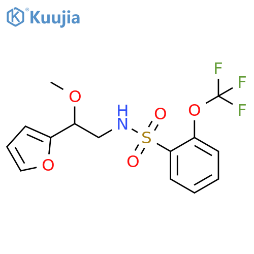N-[2-(furan-2-yl)-2-methoxyethyl]-2-(trifluoromethoxy)benzenesulfonamide structure