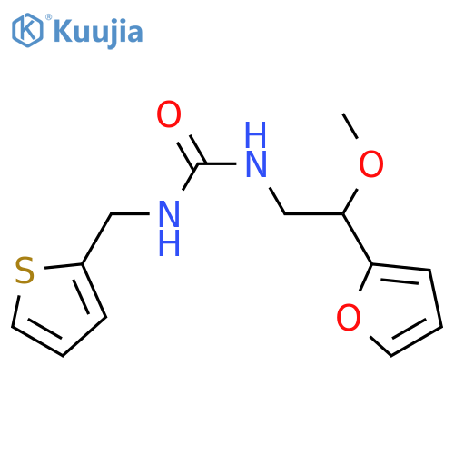 1-[2-(furan-2-yl)-2-methoxyethyl]-3-(thiophen-2-ylmethyl)urea structure
