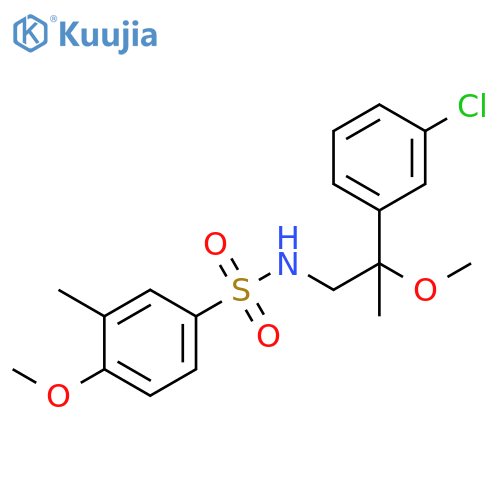 N-[2-(3-Chlorophenyl)-2-methoxypropyl]-4-methoxy-3-methylbenzenesulfonamide structure