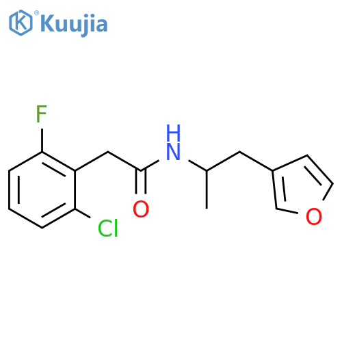 2-(2-chloro-6-fluorophenyl)-N-[1-(furan-3-yl)propan-2-yl]acetamide structure