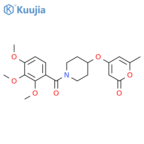6-methyl-4-[1-(2,3,4-trimethoxybenzoyl)piperidin-4-yl]oxypyran-2-one structure