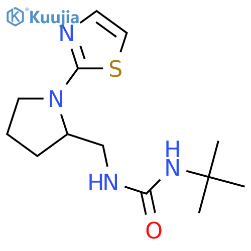3-tert-butyl-1-{[1-(1,3-thiazol-2-yl)pyrrolidin-2-yl]methyl}urea structure