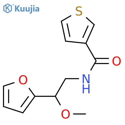 N-[2-(furan-2-yl)-2-methoxyethyl]thiophene-3-carboxamide structure