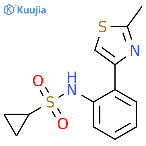 N-[2-(2-methyl-1,3-thiazol-4-yl)phenyl]cyclopropanesulfonamide structure