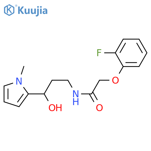 2-(2-fluorophenoxy)-N-[3-hydroxy-3-(1-methyl-1H-pyrrol-2-yl)propyl]acetamide structure