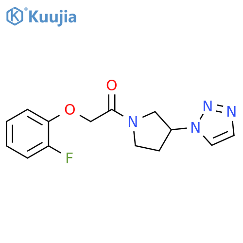 2-(2-fluorophenoxy)-1-[3-(triazol-1-yl)pyrrolidin-1-yl]ethanone structure