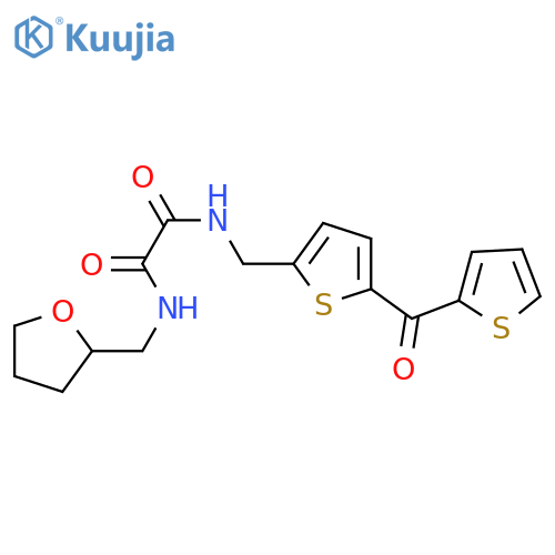 N'-[(oxolan-2-yl)methyl]-N-{[5-(thiophene-2-carbonyl)thiophen-2-yl]methyl}ethanediamide structure