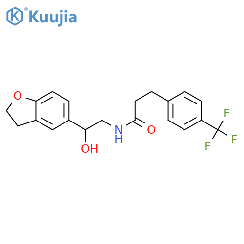 N-[2-(2,3-dihydro-1-benzofuran-5-yl)-2-hydroxyethyl]-3-[4-(trifluoromethyl)phenyl]propanamide structure