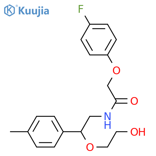 2-(4-fluorophenoxy)-N-[2-(2-hydroxyethoxy)-2-(4-methylphenyl)ethyl]acetamide structure