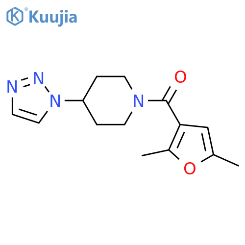 (2,5-Dimethyl-3-furanyl)[4-(1H-1,2,3-triazol-1-yl)-1-piperidinyl]methanone structure