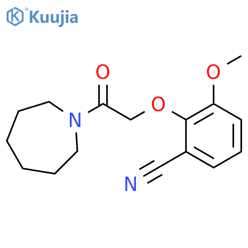 2-2-(azepan-1-yl)-2-oxoethoxy-3-methoxybenzonitrile structure