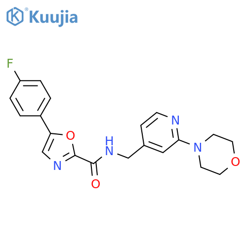 5-(4-fluorophenyl)-N-{2-(morpholin-4-yl)pyridin-4-ylmethyl}-1,3-oxazole-2-carboxamide structure
