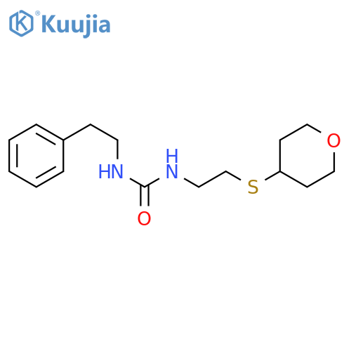1-[2-(oxan-4-ylsulfanyl)ethyl]-3-(2-phenylethyl)urea structure