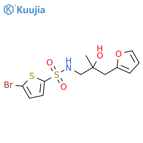 5-bromo-N-[3-(furan-2-yl)-2-hydroxy-2-methylpropyl]thiophene-2-sulfonamide structure