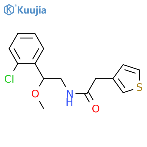 N-[2-(2-chlorophenyl)-2-methoxyethyl]-2-thiophen-3-ylacetamide structure