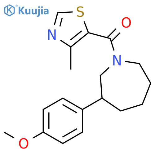[Hexahydro-3-(4-methoxyphenyl)-1H-azepin-1-yl](4-methyl-5-thiazolyl)methanone structure