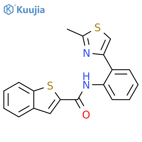 N-[2-(2-Methyl-4-thiazolyl)phenyl]benzo[b]thiophene-2-carboxamide structure