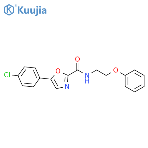 5-(4-chlorophenyl)-N-(2-phenoxyethyl)-1,3-oxazole-2-carboxamide structure