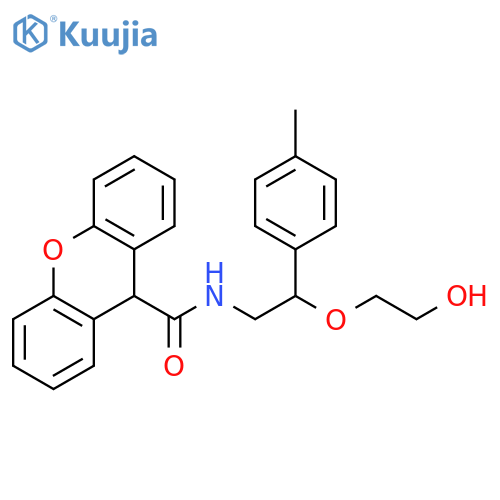 N-[2-(2-Hydroxyethoxy)-2-(4-methylphenyl)ethyl]-9H-xanthene-9-carboxamide structure