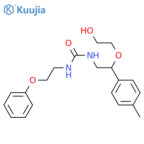 3-[2-(2-hydroxyethoxy)-2-(4-methylphenyl)ethyl]-1-(2-phenoxyethyl)urea structure