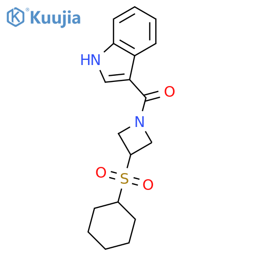 3-[3-(cyclohexanesulfonyl)azetidine-1-carbonyl]-1H-indole structure