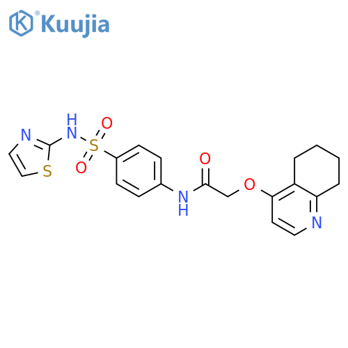 2-(5,6,7,8-tetrahydroquinolin-4-yloxy)-N-{4-[(1,3-thiazol-2-yl)sulfamoyl]phenyl}acetamide structure