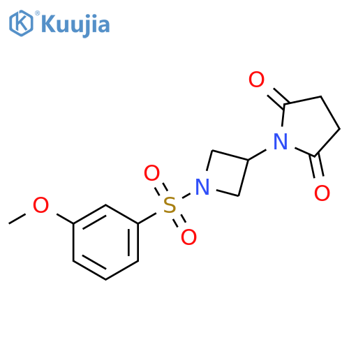 1-[1-[(3-Methoxyphenyl)sulfonyl]-3-azetidinyl]-2,5-pyrrolidinedione structure