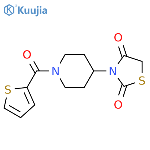3-[1-(thiophene-2-carbonyl)piperidin-4-yl]-1,3-thiazolidine-2,4-dione structure