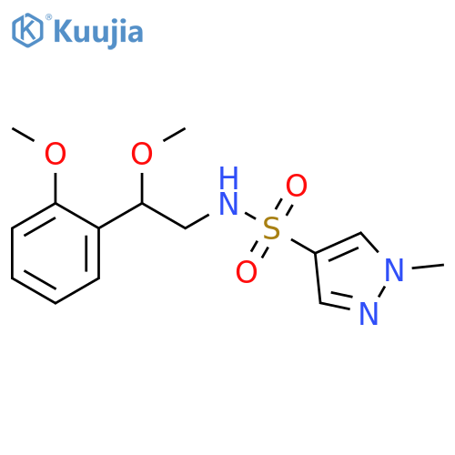 N-[2-methoxy-2-(2-methoxyphenyl)ethyl]-1-methylpyrazole-4-sulfonamide structure