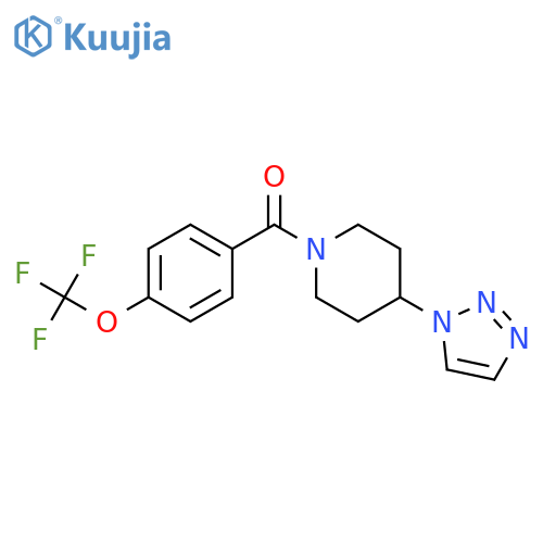 [4-(triazol-1-yl)piperidin-1-yl]-[4-(trifluoromethoxy)phenyl]methanone structure
