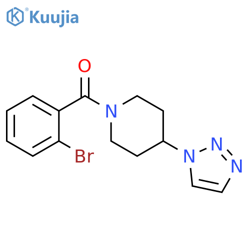 (2-Bromophenyl)[4-(1H-1,2,3-triazol-1-yl)-1-piperidinyl]methanone structure
