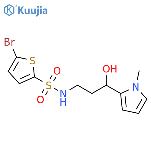 5-bromo-N-[3-hydroxy-3-(1-methyl-1H-pyrrol-2-yl)propyl]thiophene-2-sulfonamide structure
