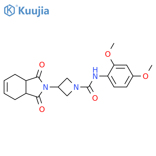 N-(2,4-dimethoxyphenyl)-3-(1,3-dioxo-3a,4,7,7a-tetrahydroisoindol-2-yl)azetidine-1-carboxamide structure
