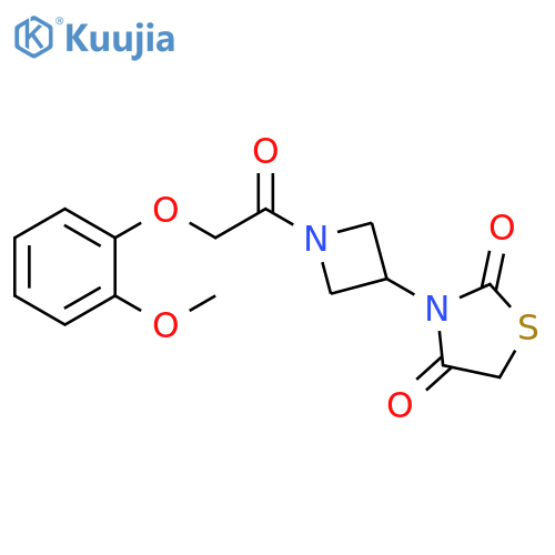 3-[1-[2-(2-Methoxyphenoxy)acetyl]-3-azetidinyl]-2,4-thiazolidinedione structure