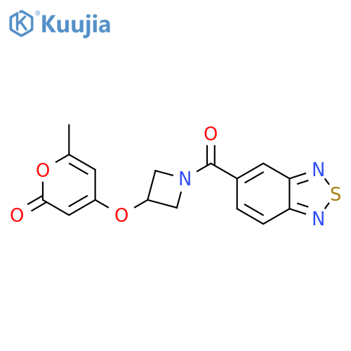 4-((1-(benzo[c][1,2,5]thiadiazole-5-carbonyl)azetidin-3-yl)oxy)-6-methyl-2H-pyran-2-one structure