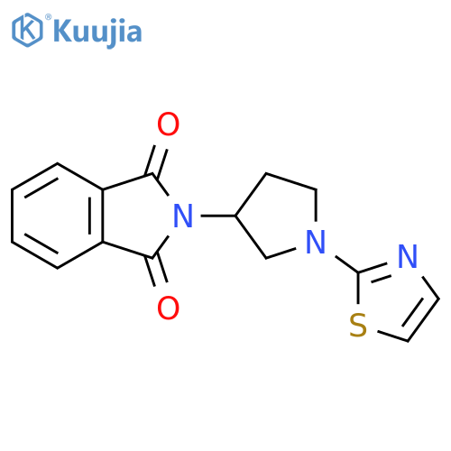 2-1-(1,3-thiazol-2-yl)pyrrolidin-3-yl-2,3-dihydro-1H-isoindole-1,3-dione structure