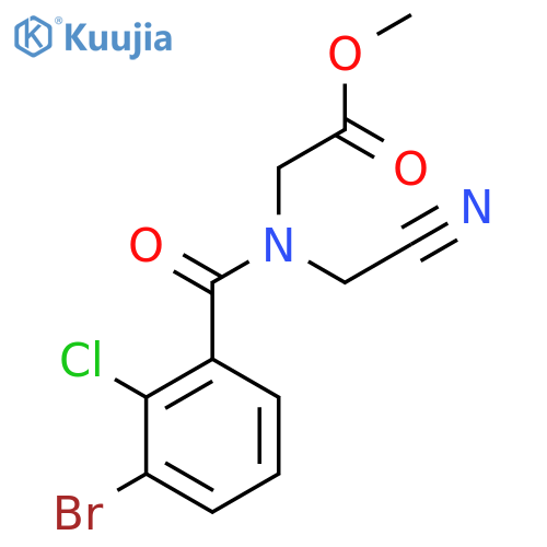 methyl 2-[1-(3-bromo-2-chlorophenyl)-N-(cyanomethyl)formamido]acetate structure