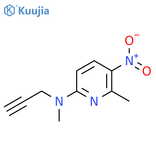 N,6-dimethyl-5-nitro-N-(prop-2-yn-1-yl)pyridin-2-amine structure