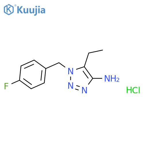 5-Ethyl-1-(4-fluorophenyl)methyl-1H-1,2,3-triazol-4-amine Hydrochloride structure