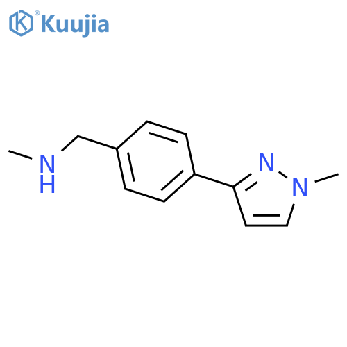 N-Methyl-4-(1-methyl-1H-pyrazol-3-yl)benzylamine structure