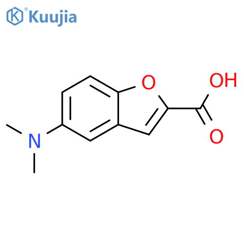 2-Benzofurancarboxylic acid, 5-(dimethylamino)- structure