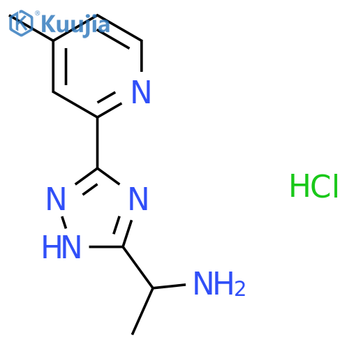 1-3-(4-Methylpyridin-2-yl)-1H-1,2,4-triazol-5-ylethan-1-amine Hydrochloride structure