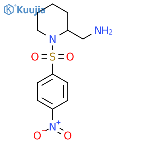 [1-(4-Nitrobenzenesulfonyl)piperidin-2-yl]methanamine structure
