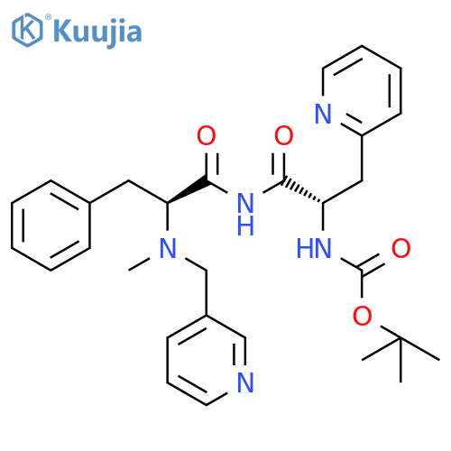 L-Phenylalaninamide,N-[(1,1-dimethylethoxy)carbonyl]-3-(2-pyridinyl)-L-alanyl-N-methyl-N-(3-pyridinylmethyl)- structure