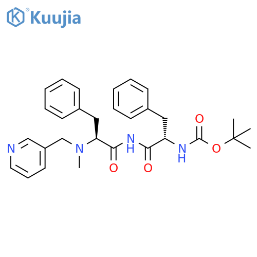 L-Phenylalaninamide,N-[(1,1-dimethylethoxy)carbonyl]-L-phenylalanyl-N-methyl-N-(3-pyridinylmethyl)- structure