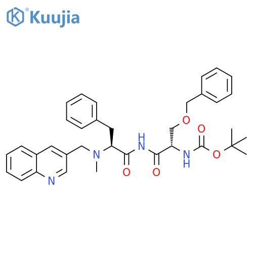 L-Phenylalaninamide,N-[(1,1-dimethylethoxy)carbonyl]-O-(phenylmethyl)-L-seryl-N-methyl-N-(3-quinolinylmethyl)- structure