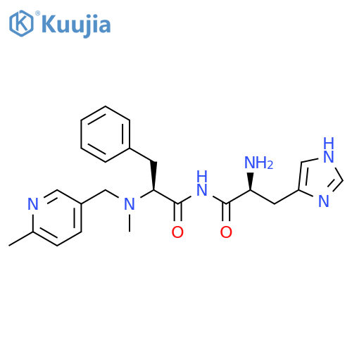 L-Phenylalaninamide,L-histidyl-N-methyl-N-[(6-methyl-3-pyridinyl)methyl]- structure